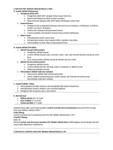 Kisi-Kisi PAT Akidah Akhlak Kelas 2 MI PDF