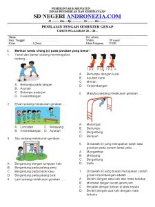 Siap Menguji Gerak dan Keceriaan Contoh Soal Ujian PJOK Kelas 1 SD