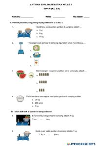 Mtk tema 6 kelas 2 worksheet Artofit