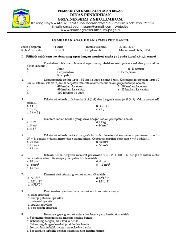 Soal Fisika Kelas 11 Semester 2 Beserta Jawabannya Dalchaebi Soal Fisika Kelas 11 Semester 2 Beserta Jawabannya Dalchaebi